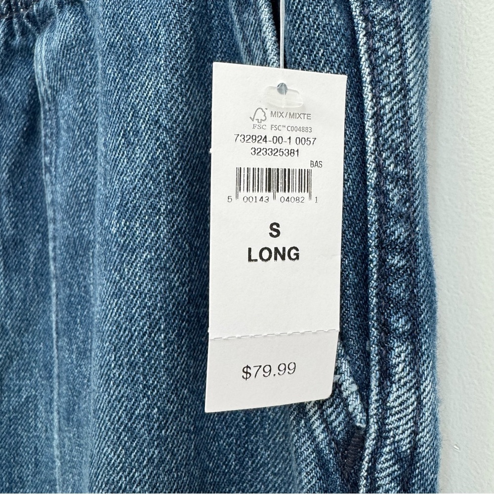Gap Mid Rise Supersoft Pull On Barrel Leg Jeans Women Small Long NWT - Picture 9 of 13